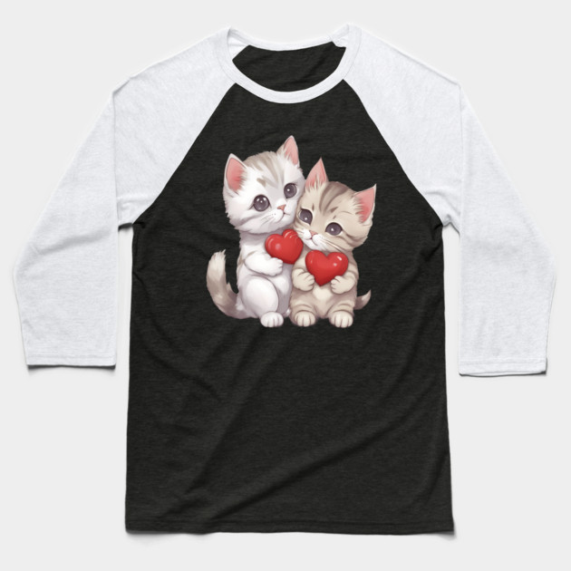 Baby Tabby Cat Baseball T-Shirt by animegirlnft