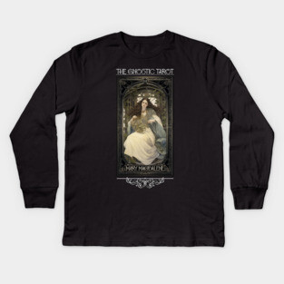 Gnostic Tarot Major Arcana - Mary Magdalene Kids Long Sleeve T-Shirt