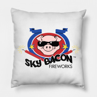 Sky Bacon Fireworks Pillow