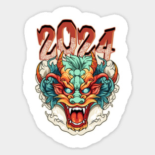 Chinese New Year 2024 Year of The Dragon Head Magnet