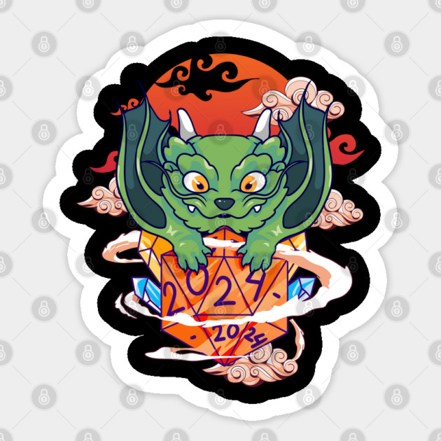 Chinese New Year 2024 Year of The Dragon Dice Sticker by creative