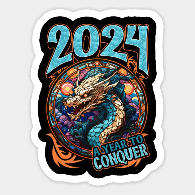 2024 A Year to Conquer Chinese New Year of The Dragon Magnet by creative