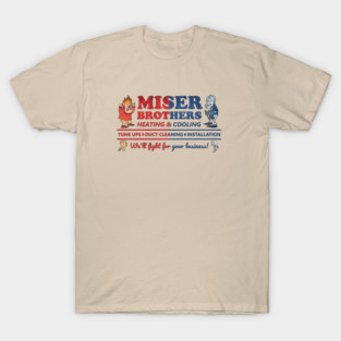 Miser Brothers // Heating and Cooling Christmas Fan Design T-Shirt