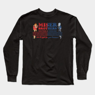 Miser Brothers // Heating and Cooling Christmas Fan Design Long Sleeve T-Shirt