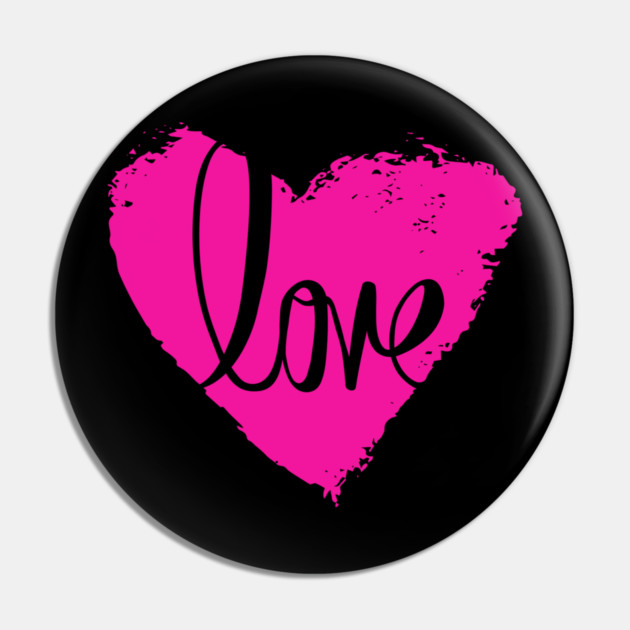 Hot Pink Heart Love, Valentine's Day, Romance, Romantic Pin by BirdsnStuff