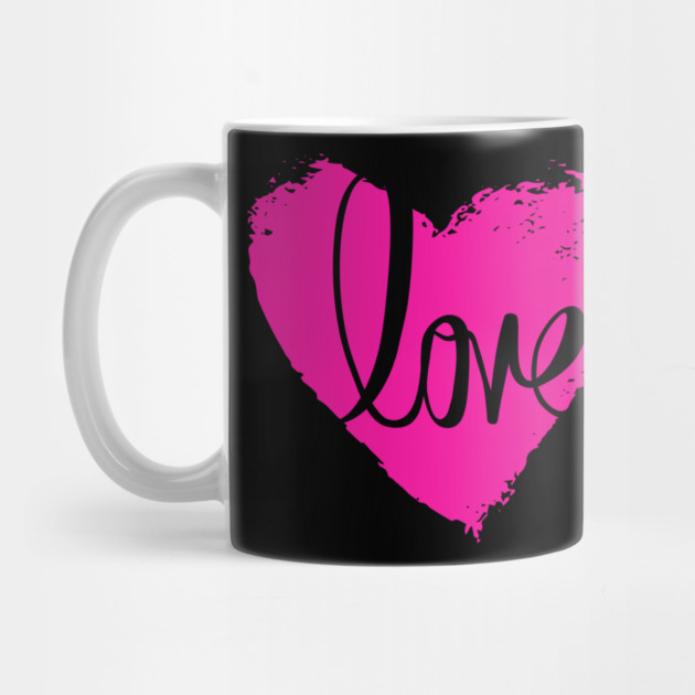 Hot Pink Heart Love, Valentine's Day, Romance, Romantic by BirdsnStuff