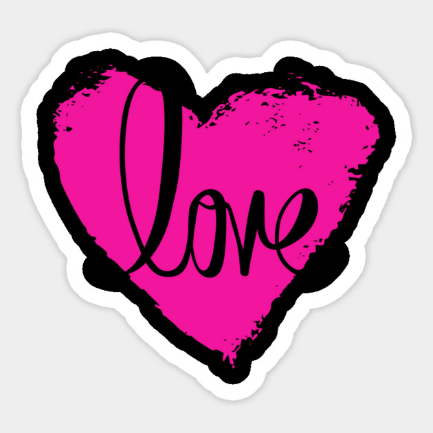 Hot Pink Heart Love, Valentine's Day, Romance, Romantic Magnet by BirdsnStuff