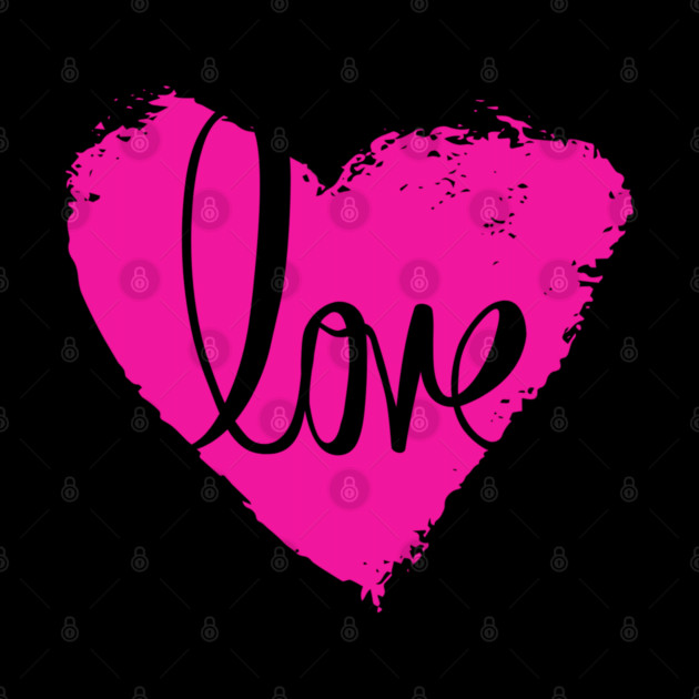 Hot Pink Heart Love, Valentine's Day, Romance, Romantic by BirdsnStuff