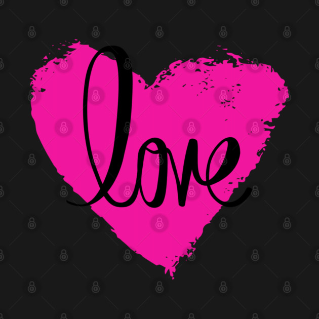 Hot Pink Heart Love, Valentine's Day, Romance, Romantic by BirdsnStuff