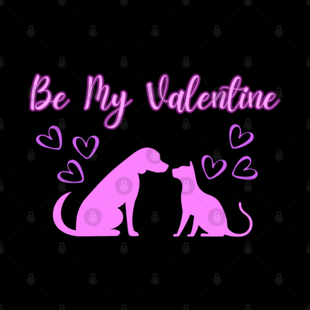Be My Valentine, Romance, Romantic Puppy and Kitty Valentine by BirdsnStuff