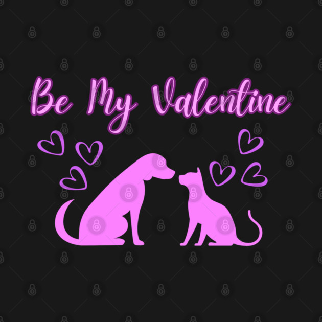 Be My Valentine, Romance, Romantic Puppy and Kitty Valentine by BirdsnStuff