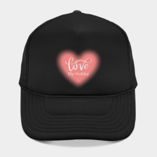Love My Hubby, Romance, Romantic, Cursive Writing Valentines Hat