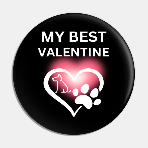 My Best Valentine, Valentine's Day, Puppy Paw Love, Romance Pin by BirdsnStuff