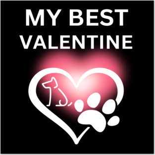 My Best Valentine, Valentine's Day, Puppy Paw Love, Romance Posters and Art