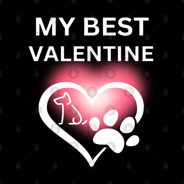 My Best Valentine, Valentine's Day, Puppy Paw Love, Romance by BirdsnStuff