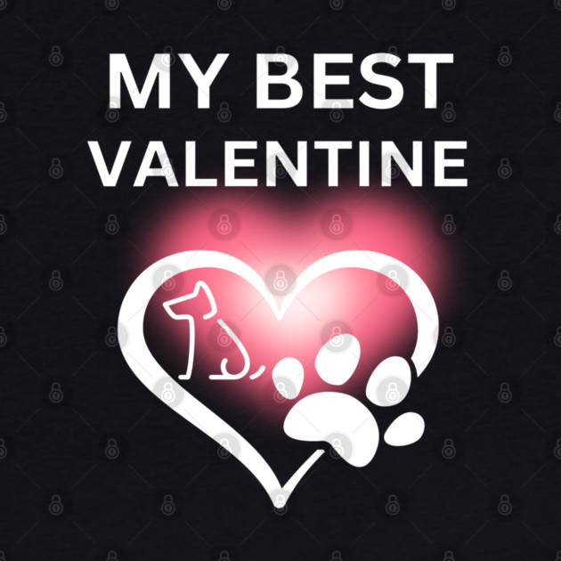 My Best Valentine, Valentine's Day, Puppy Paw Love, Romance by BirdsnStuff