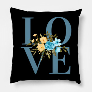 Love, Valentine's Day, Romance, Romantic Floral Botanical Pillow