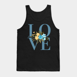 Love, Valentine's Day, Romance, Romantic Floral Botanical Tank Top