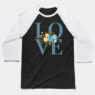 Love, Valentine's Day, Romance, Romantic Floral Botanical Baseball T-Shirt