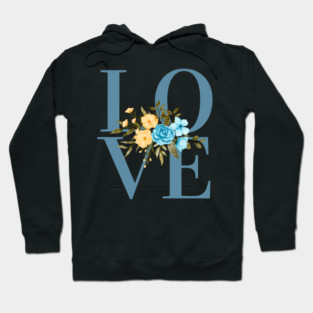Love, Valentine's Day, Romance, Romantic Floral Botanical Hoodie