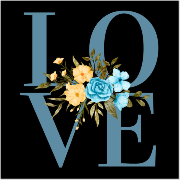 Love, Valentine's Day, Romance, Romantic Floral Botanical Wall Art by BirdsnStuff