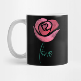 Pink Rose Love, Valentine's Day, Romance, Romantic Design Mug