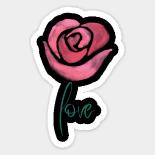 Pink Rose Love, Valentine's Day, Romance, Romantic Design Magnet
