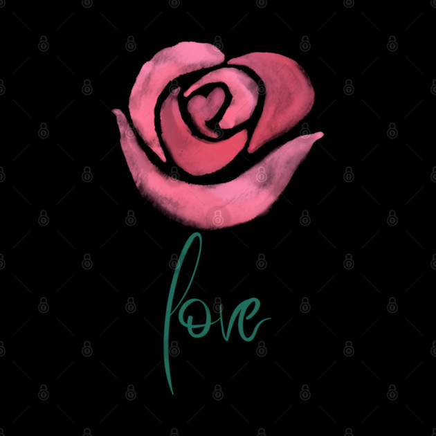 Pink Rose Love, Valentine's Day, Romance, Romantic Design by BirdsnStuff