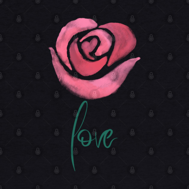 Pink Rose Love, Valentine's Day, Romance, Romantic Design by BirdsnStuff