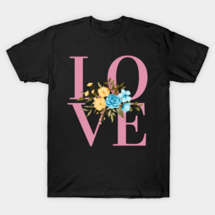 Love, Valentine's Day, Romance, Romantic Floral Botanical T-Shirt