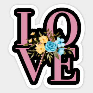 Love, Valentine's Day, Romance, Romantic Floral Botanical Magnet
