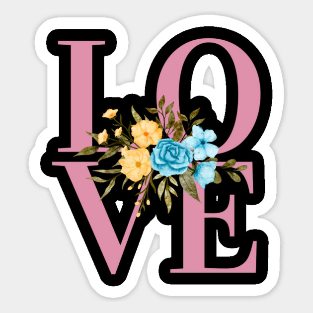 Love, Valentine's Day, Romance, Romantic Floral Botanical Magnet by BirdsnStuff