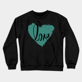 Blue Grey Heart Love, Valentine's Day, Romance, Romantic Crewneck Sweatshirt