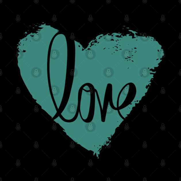 Blue Grey Heart Love, Valentine's Day, Romance, Romantic by BirdsnStuff