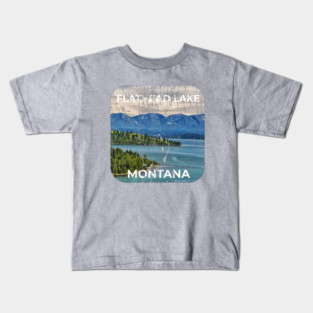 FLATHEAD LAKE MONTANA Kids T-Shirt
