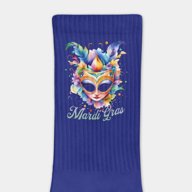Watercolor Mardi Gras Mask by HolidayBug