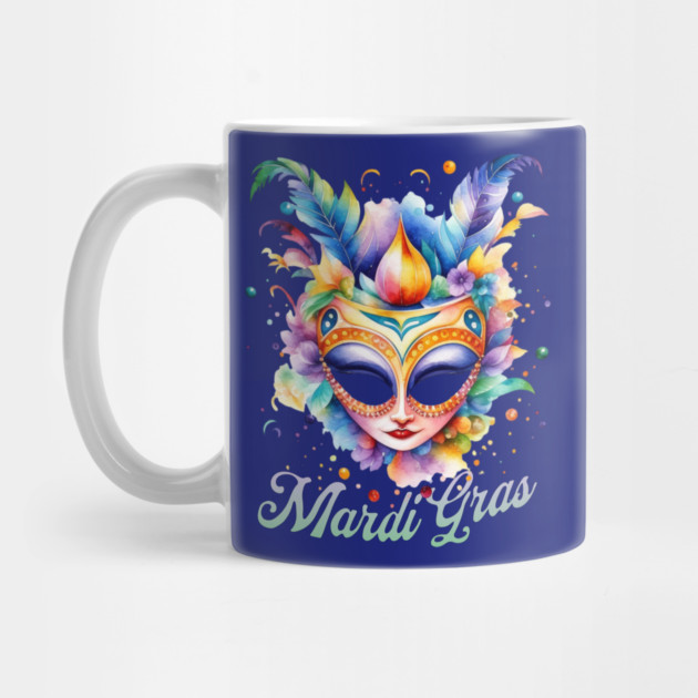Watercolor Mardi Gras Mask by HolidayBug