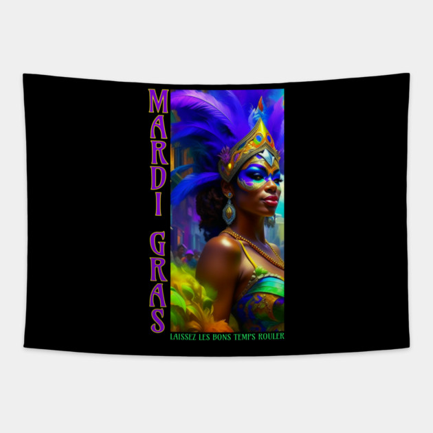 Mardi Gras Dancer Tapestry by HolidayBug