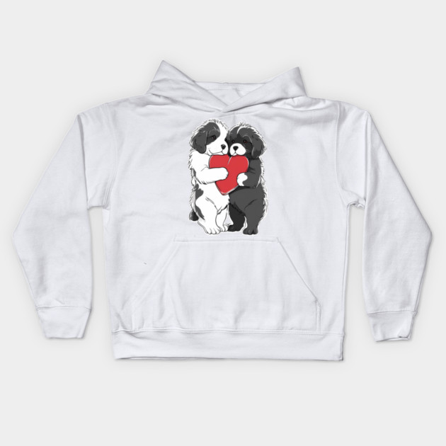 newfoundland dog Kids Hoodie by animegirlnft