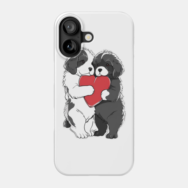 newfoundland dog Phone Case by animegirlnft