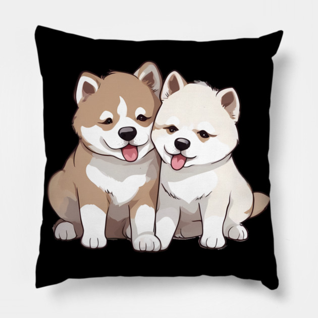 akita puppy Pillow by animegirlnft