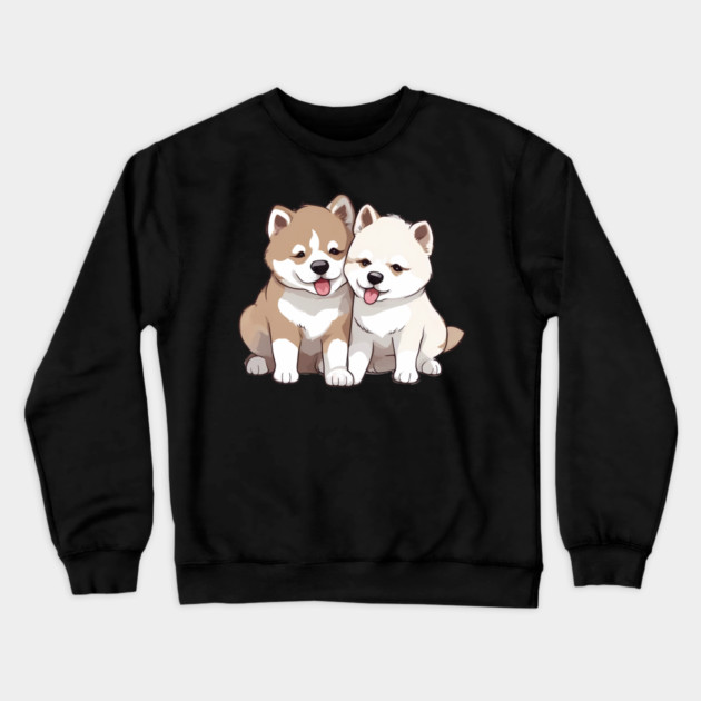 akita puppy Crewneck Sweatshirt by animegirlnft