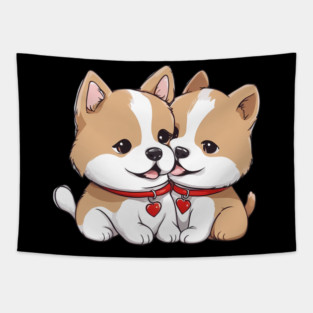 shiba inu puppy Tapestry