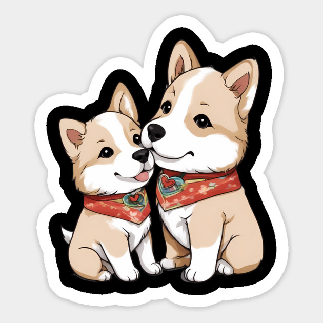 akita inu puppy Magnet by animegirlnft