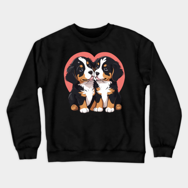 bernese mountain dog Crewneck Sweatshirt by animegirlnft