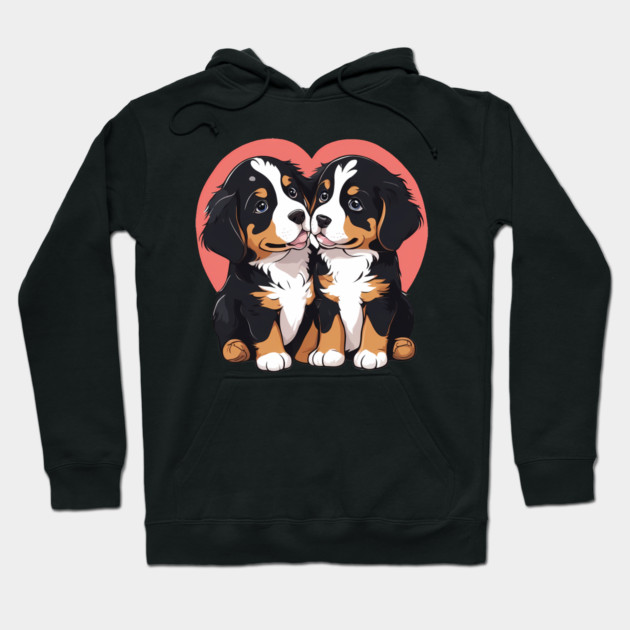 bernese mountain dog Hoodie by animegirlnft