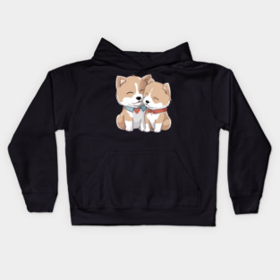 japanese akita dog Kids Hoodie