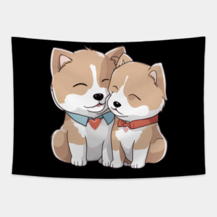 japanese akita dog Tapestry