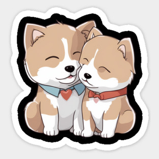 japanese akita dog Sticker