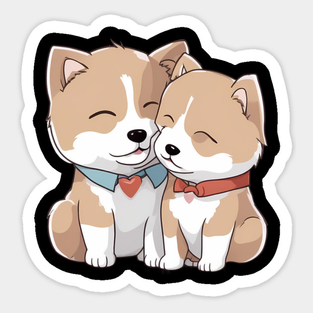 japanese akita dog Sticker by animegirlnft